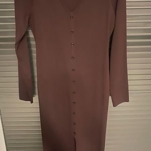 Sweater dress brown